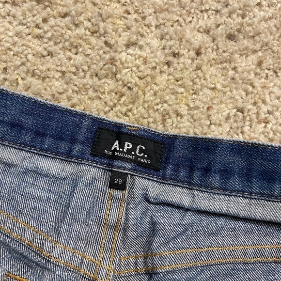 A.P.C. Women's Distressed Selvedge Denim Slim Fit Jeans Size 29 100% Cotton - Picture 4 of 11